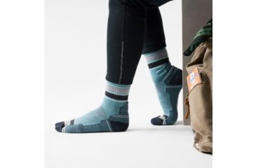 Image of Smartwool Hike Light Cushion Striped Mid Crew Socks - Mens