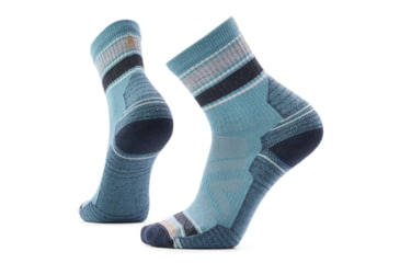 Image of Smartwool Hike Light Cushion Striped Mid Crew Socks - Mens