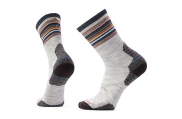 Image of Smartwool Hike Light Cushion Striped Mid Crew Socks - Mens