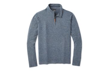 Image of Smartwool Sparwood Half Zip Sweater - Mens, Alpine Blue-Medium Gray Marl, Small, SW000299C41-S