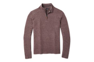 Image of Smartwool Sparwood Half Zip Sweater - Mens, Woodsmoke-Bourbon Marl, Medium, SW000299C42-M