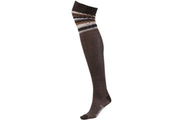 Image of Smartwool Striped Chevron Over-The-Knee Sock - Women's-Chestnut-Medium
