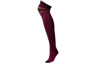 Image of Smartwool Striped Chevron Over-The-Knee Sock - Women's-Persian Red Heather-Small