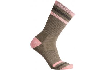 Image of Smartwool Striped Hike Light Crew Sock - Women's-Fossil-Small