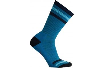 Image of Smartwool Striped Hike Light Crew Sock - Women's-Glacial Blue-Large