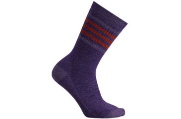 Image of Smartwool Striped Hike Light Crew Sock - Women's -Mountain Purple-Clearance-Medium