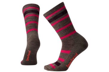 Image of Smartwool Striped Hike Light Crew Sock - Women's, Taupe, Small SW000764236-S