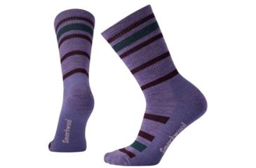Image of Smartwool Striped Hike Light Crew Sock - Women's, Lavender, Medium SW000764511-M