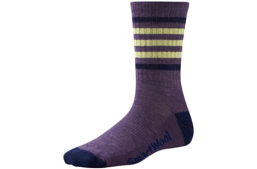 Image of Striped Hike Light Crew Sock - Womens-Desert Purple-Large
