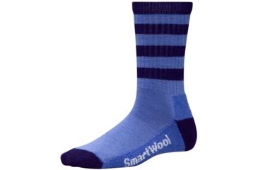 Image of Striped Hike Light Crew Sock - Womens-Polar Purple-Large
