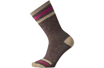 Image of Smartwool Striped Hike Medium Crew Sock - Women's -Taupe-Large