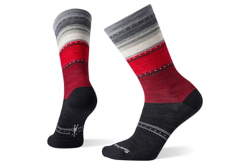 Image of Smartwool Sulawesi Stripe Crew Socks - Womens, Black, Medium, SW003900001-M