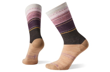 Image of Smartwool Sulawesi Stripe Crew Socks - Womens, Camel, Small, SW003900D98-S