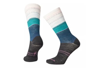 Image of Smartwool Sulawesi Stripe Crew Socks - Womens, Deep Marlin, Medium, SW003900C51-M