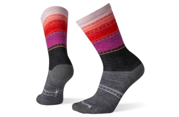 Image of Smartwool Sulawesi Stripe Crew Socks - Womens, Habanero, Medium, SW003900A15-M