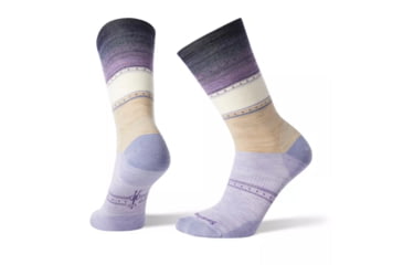 Image of Smartwool Sulawesi Stripe Crew Socks - Womens, Oatmeal, Small, SW003900241-S