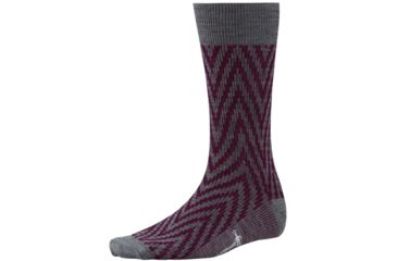 Image of Smartwool Summit Chevron Sock - Mens-Medium Gray Heather-Large