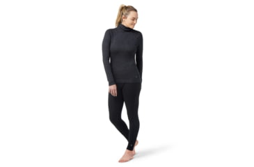 Image of Smartwool Thermal Merino Rib Turtleneck - Womens, Charcoal Heather, Extra Large, SW01669001010XL000