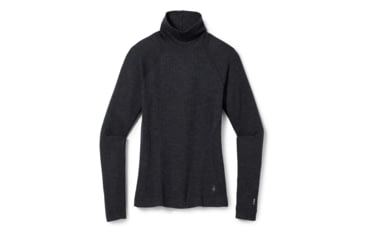 Image of Smartwool Thermal Merino Rib Turtleneck - Womens, Charcoal Heather, Extra Large, SW01669001010XL000