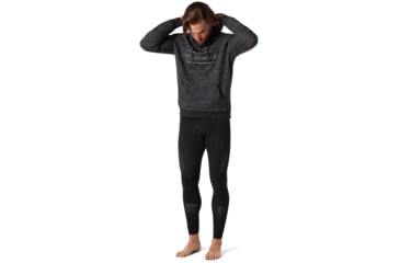 Image of Smartwool Unisex Intraknit Merino Logo Hoodie, Black, Small, SW000386001-S