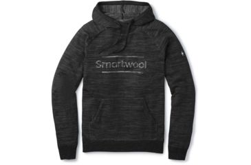 Image of Smartwool Unisex Intraknit Merino Logo Hoodie, Black, Small, SW000386001-S