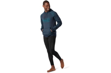 Image of Smartwool Unisex Intraknit Merino Logo Hoodie, Everglade, Small, SW000386B96-S
