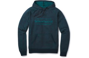 Image of Smartwool Unisex Intraknit Merino Logo Hoodie, Everglade, Small, SW000386B96-S