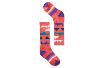 Image of Smartwool Wintersport Mountain Socks - Kids, Bright Coral, Extra Small, SW001292494-XS