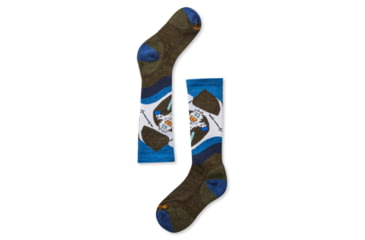 Image of Smartwool Wintersport Yo Yetti Socks - Kids, Military Olive, Small, SW001030D11-S