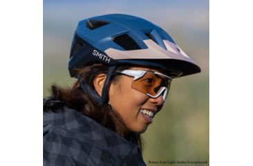 Image of Smith Attack MAG MTB Sunglasses, Matte White Frame, ChromaPop Black Lens, 2022996HT991C