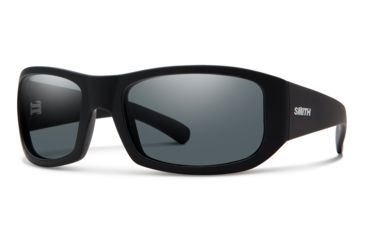 Image of Smith Bauhaus Sunglasses, Matte Black Frame, Gray Lens, 20193000354M9