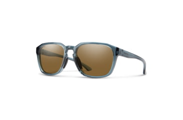 Image of Smith Contour Sunglasses, Crystal Stone Green Frame, ChromaPop Polarized Brown Lens, 2040650OX56L5