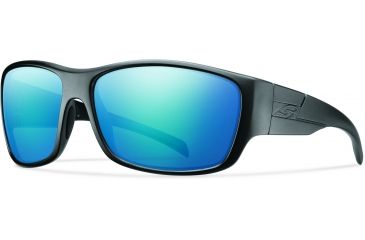 Image of Smith Frontman Elite Sunglasses, ChromaPop Polarized Blue Mirror Lens, Black Frame, FNTRPUGMBK