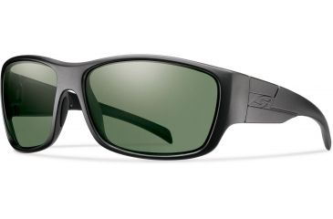 Image of Smith Frontman Elite Sunglasses, ChromaPop Polarized Gray Green Lens, Black Frame, FNTRPGNBK
