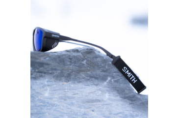 Image of Smith Embark Sunglasses, Matte Black Frame, ChromaPop Glacier Photochromic Copper Blue Mirror Lens, 20461700358PS