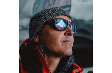 Image of Smith Embark Sunglasses, Matte Black Frame, ChromaPop Glacier Photochromic Copper Blue Mirror Lens, 20461700358PS