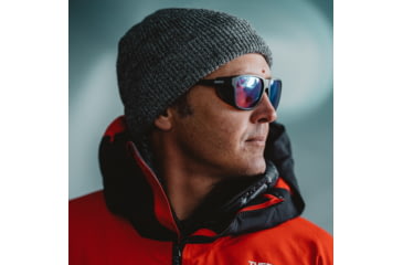 Image of Smith Embark Sunglasses, Matte Black Frame, ChromaPop Glacier Photochromic Copper Blue Mirror Lens, 20461700358PS