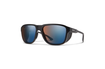 Image of Smith Embark Sunglasses, Matte Black Frame, ChromaPop Glacier Photochromic Copper Blue Mirror Lens, 20461700358PS