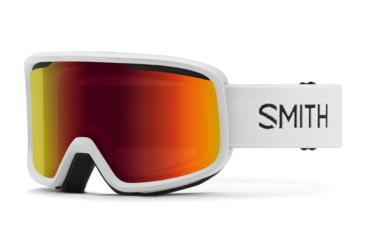 Image of Smith Frontier Goggles, White, Red Sol-X Mirror, M0042933299C1