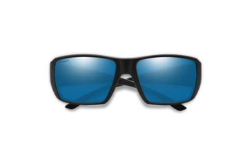 Image of Smith Guides Choice XL Sunglasses, Matte Black Frame, ChromaPop Glass Polarized Blue Mirror Lens, 20444800363QG