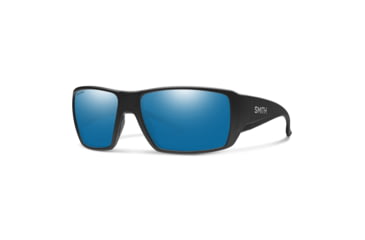 Image of Smith Guides Choice XL Sunglasses, Matte Black Frame, ChromaPop Glass Polarized Blue Mirror Lens, 20444800363QG