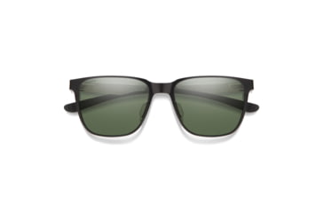 Image of Smith Lowdown Metal Sunglasses, Matte Black/Silver Frame, ChromaPop Polarized Gray Green Lens, 204930TI754L7