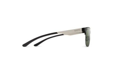 Image of Smith Lowdown Metal Sunglasses, Matte Black/Silver Frame, ChromaPop Polarized Gray Green Lens, 204930TI754L7