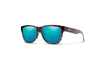 Image of Smith Lowdown Slim 2 Sunglasses, Tortoise Frame, ChromaPop Polarized Opal Mirror Lens, 20104408651QG