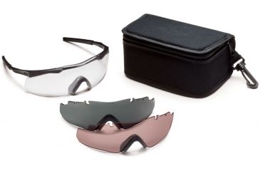 Image of Smith Optics Aegis Arc Compact Safety Glasses w/ Gray &amp; Ignitor Spare Lens, Black Frame AEGACBK12-3RI
