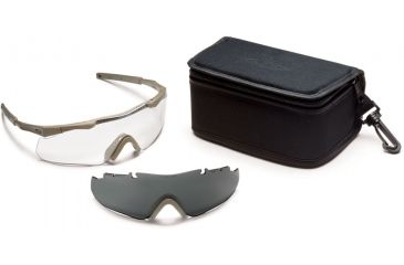 Image of Smith Optics Aegis Arc Compact Safety Glasses w/ Gray Spare Lens, Tan 499 Frame AEGACT49912-2R