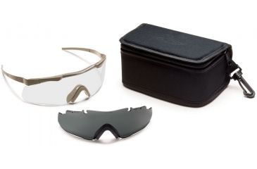 Image of Smith Elite Aegis Echo Safety Glasses w/ Gray Spare Lens, Tan 499 Frame AECHAT49912-2R