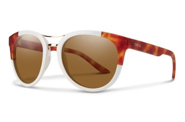 Image of Smith Optics Bridgetown Bifocal Prescription Sunglasses, White Honey Tortoise Block Frame, Polarized, BNCPBRWHTBBI
