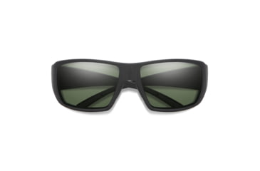 Image of Smith Optics Guides Choice Sunglasses, ChromaPop Polarized Gray Green Lens, Matte Black Frame, 20494700362L7