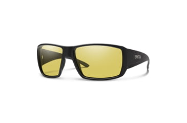 Image of Smith Optics Guides Choice Sunglasses, Matte Black Frame, Polarized Low Light Yellow Lens, 20494700362L5